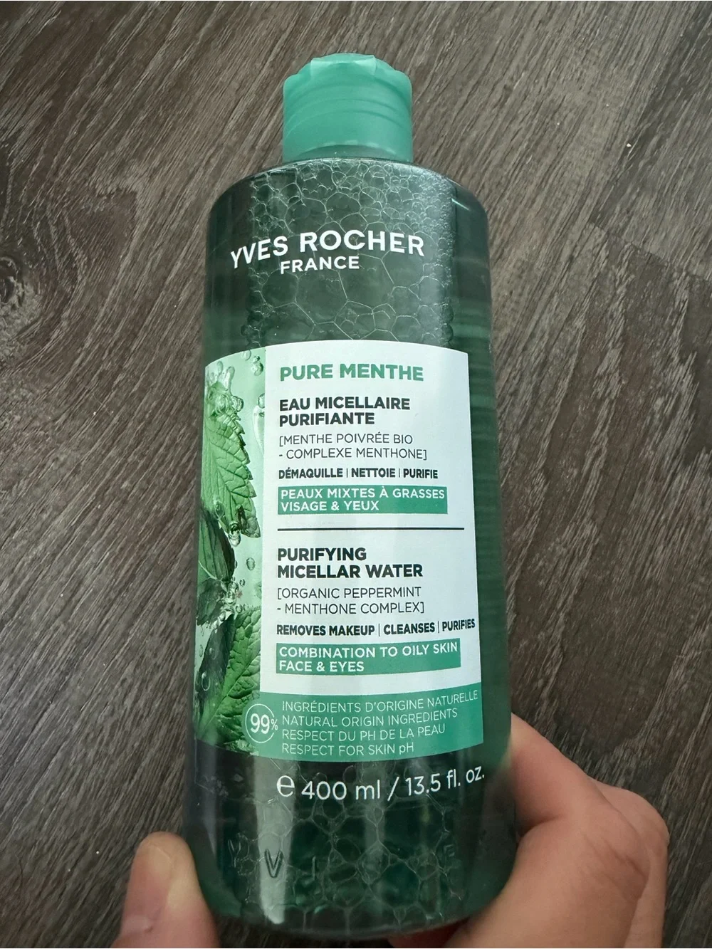 Yves Rocher Pure Menthe Purifying Micellar Water - Green